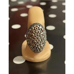 NF 925 Sterling Silver Thailand Large Designer Size 8 Chunky Ring! M356